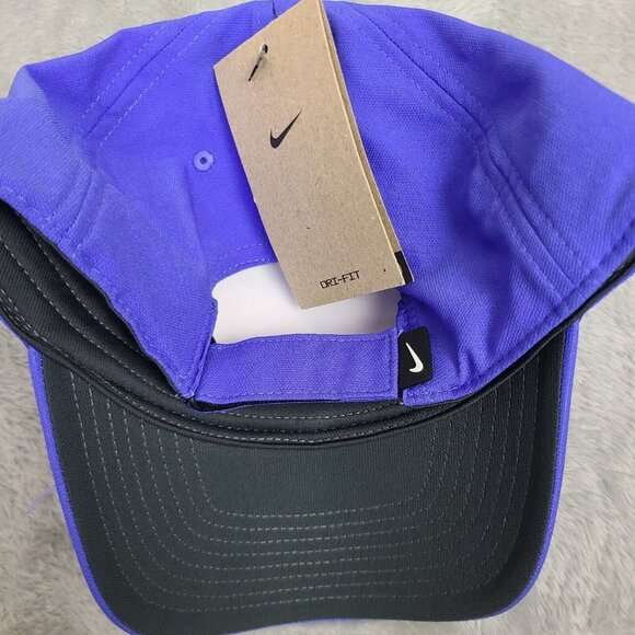 Nike Hat Mens Adjustable Dri FIT Club Cap Structured Swoosh Jade Marine Blue - Picture 5 of 10
